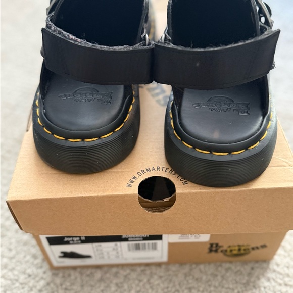 Dr. Martens Jorge II Black Leather Buckle Mule/Clog - Womens 10 Mens 9 - Picture 5 of 7